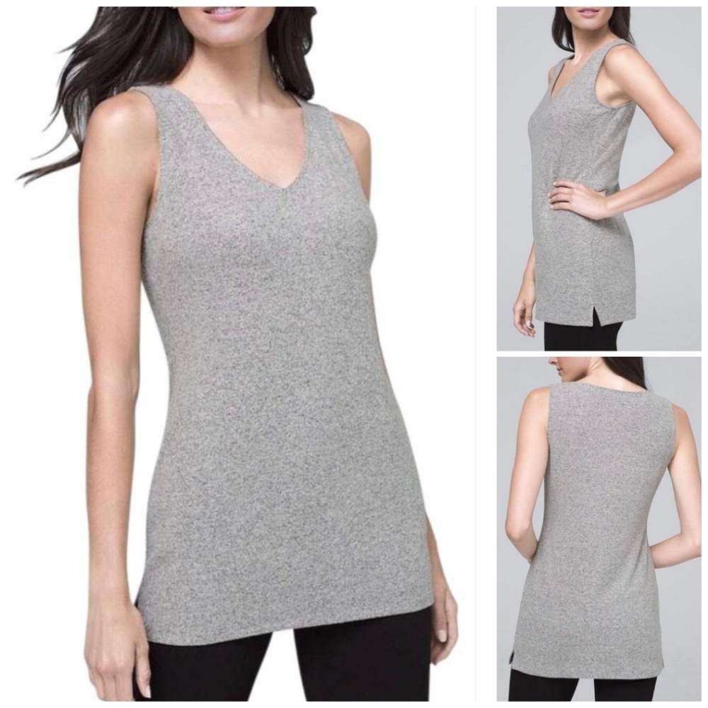 White House Black Market V neck Sleeveless Lightweight Sweater
